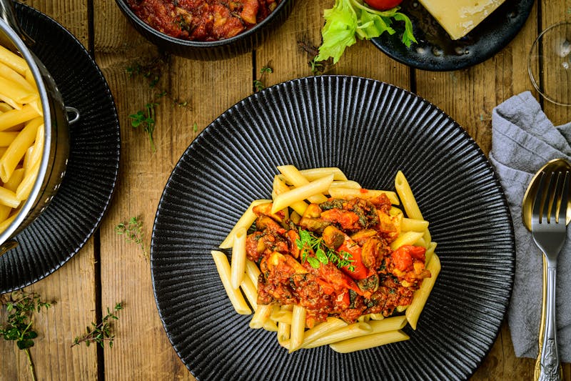 Penne all'Arrabbiata picante en Pizzeta Xpujil