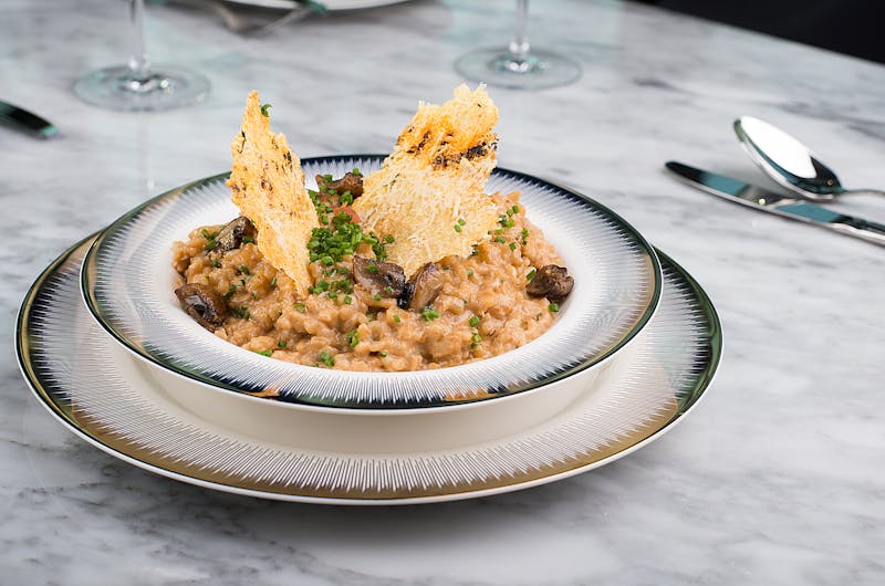 Risotto de setas y trufa blanca en Pizzeta