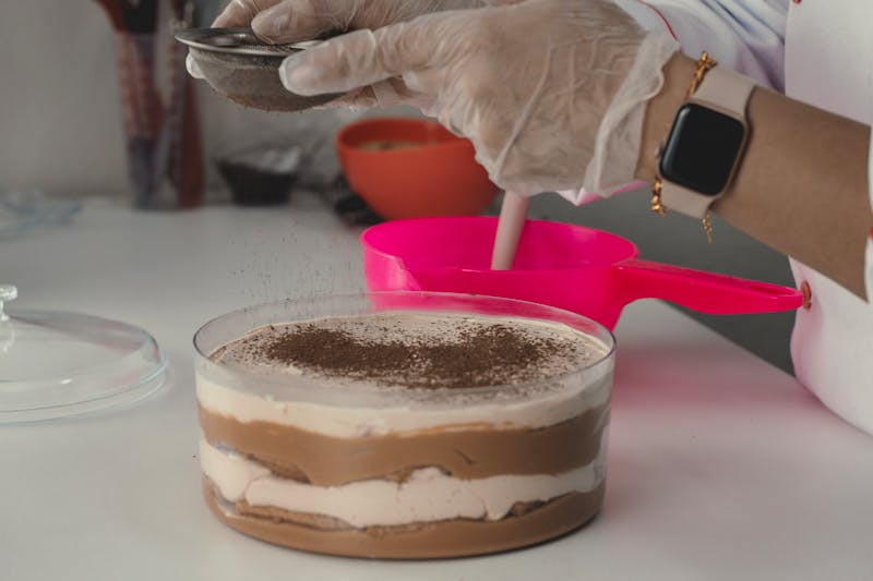 Tiramisú clásico italiano en Pizzeta Xpujil